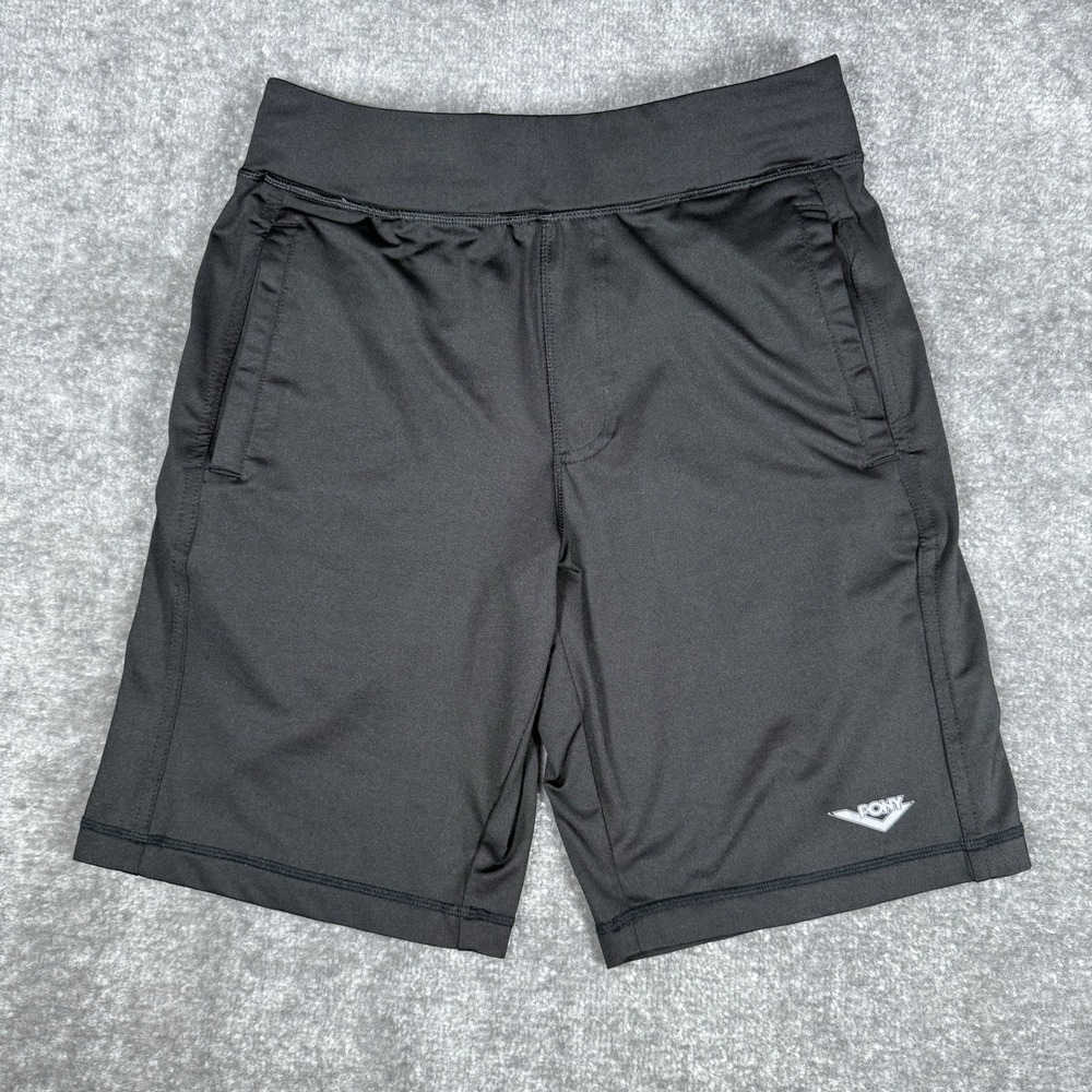 Pony Shorts Men's Small Black Athletic Stretch Gym Drawstring Pockets